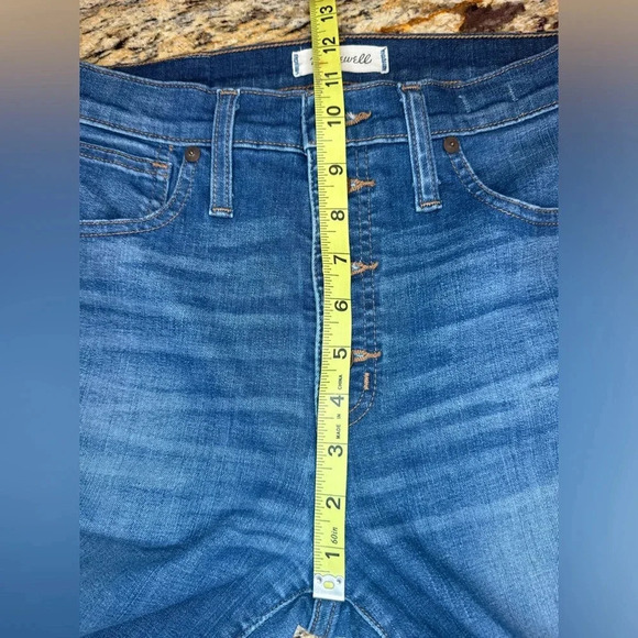 Madewell Jeans Womens Size 27Tall High Rise Skinny Button Fly Distressed Stretch - Picture 12 of 13